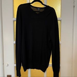 Mens Faconnable Black Cashmere Blend Sweater